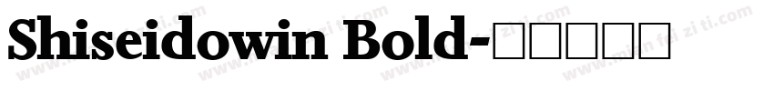 Shiseidowin Bold字体转换